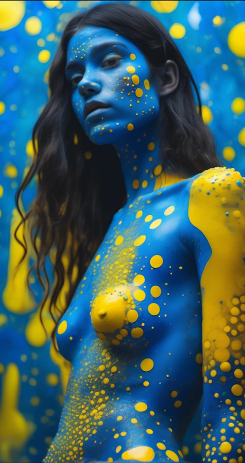 Azul y amarillo — Desnudos